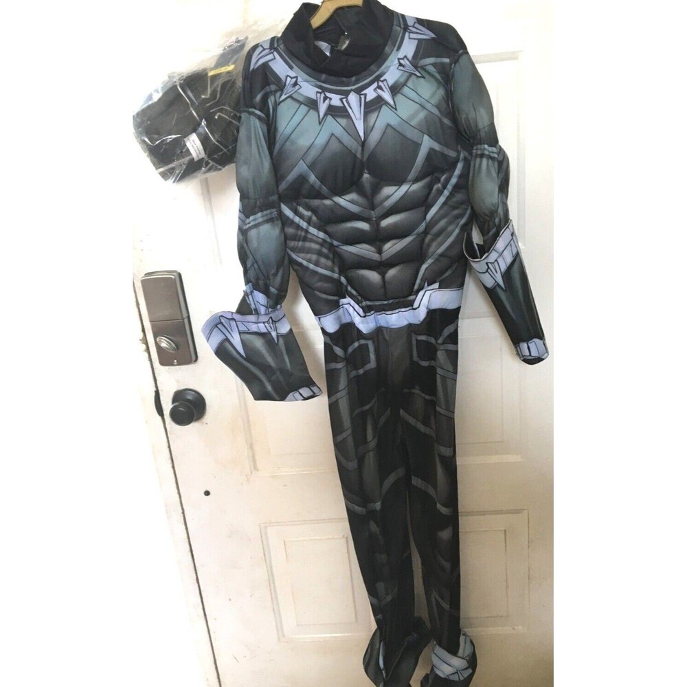 Avengers Black Panther Halloween Costume 2 Pcs Padded 10/12 Shoe Cover New